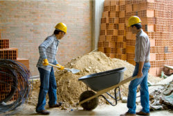 workers working on concrete