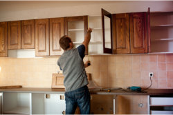 carpenter making custom kitchens